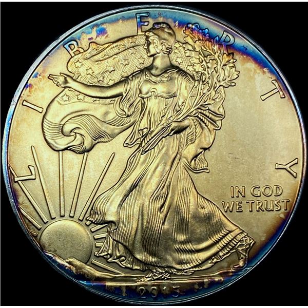 2015 Toned 1 oz Silver American Eagle $1 SUPERB GEM BU