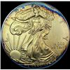 Image 1 : 2015 Toned Silver American Eagle SUPERB GEM BU