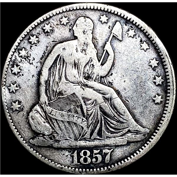1857 Seated Liberty Half Dollar NICELY CIRCULATED