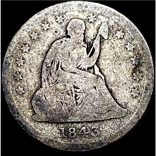 1843-O Silver Seated Liberty Half Dollar NICELY CIRCULATED