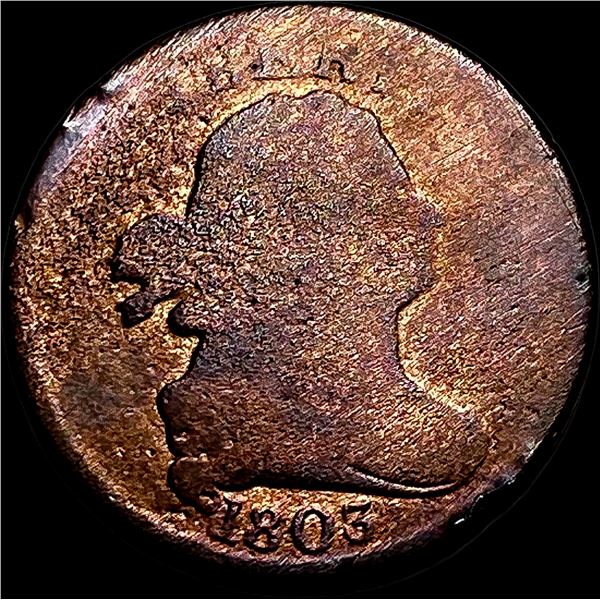 1803 Draped Bust Half Cent NICELY CIRCULATED