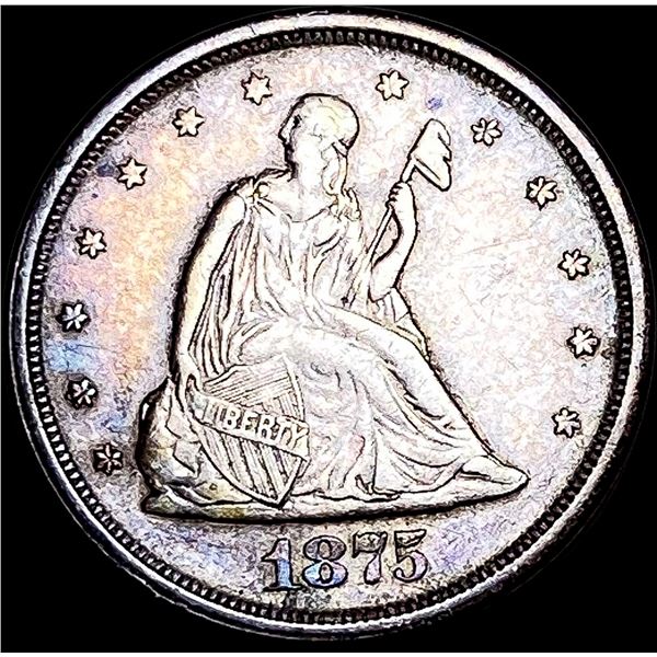 1875-S Silver Twenty Cents NEARLY UNCIRCULATED