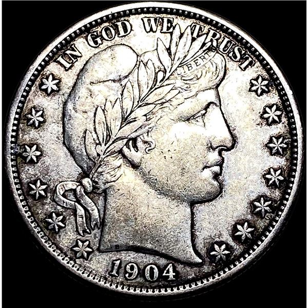 1904-S Silver Barber Half Dollar NEARLY UNCIRCULATED