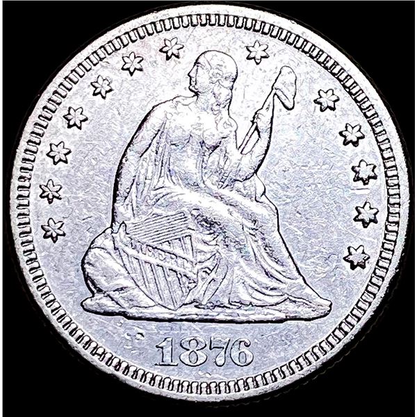 1876 Seated Liberty Quarter NEARLY UNCIRCULATED