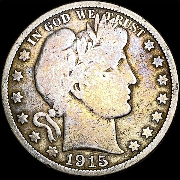1915-S Silver Barber Half Dollar NICELY CIRCULATED