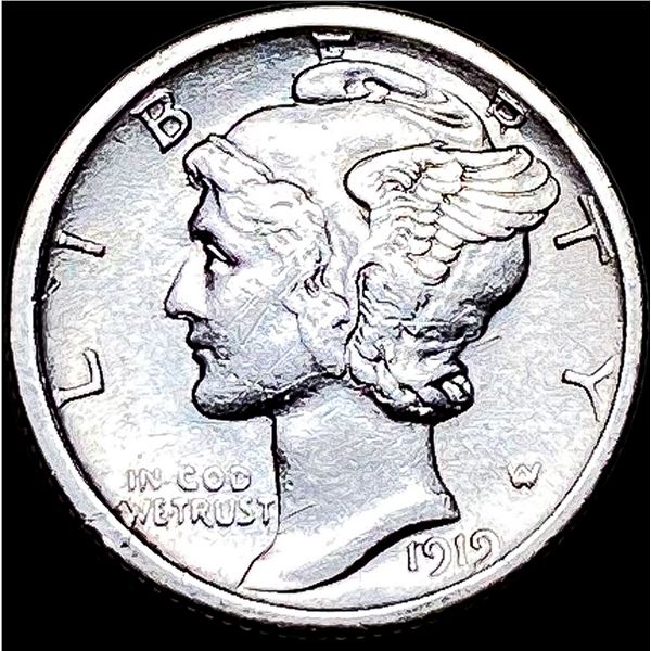 1919-S Silver Mercury Dime CLOSELY UNCIRCULATED