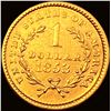 Image 2 : 1853 Gold $1 Liberty Type 1 CLOSELY UNCIRCULATED