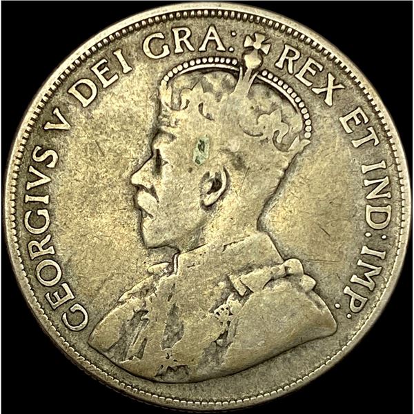 1929 Canada Silver 50 Cents NICELY CIRCULATED
