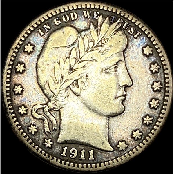 1911 Barber Silver Quarter LIGHTLY CIRCULATED