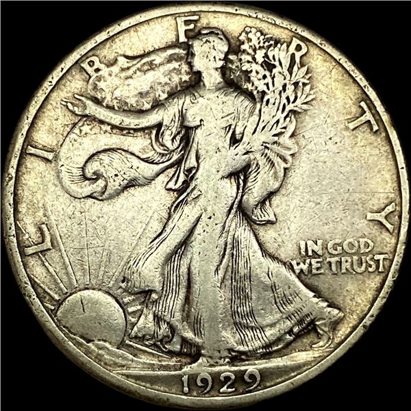 1929-S Silver Walking Liberty Half Dollar LIGHTLY CIRCULATED
