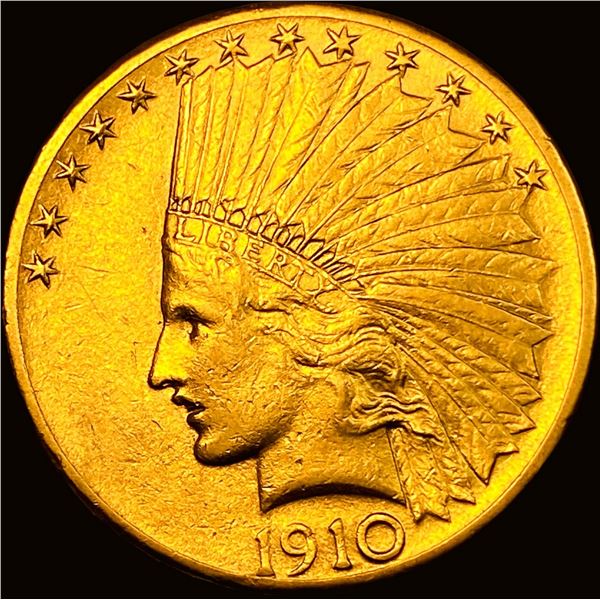 1910-S Gold $10 Indian Head Eagle CLOSELY UNCIRCULATED