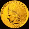 Image 1 : 1910-S Gold $10 Indian Head Eagle CLOSELY UNCIRCULATED