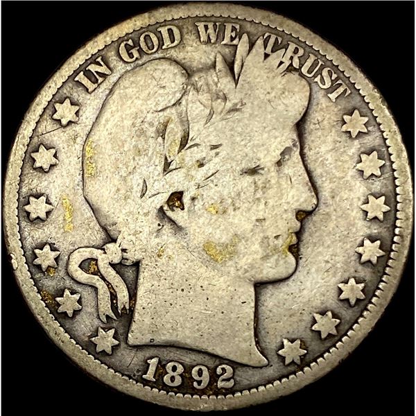 1892-O Silver Barber Half Dollar NICELY CIRCULATED