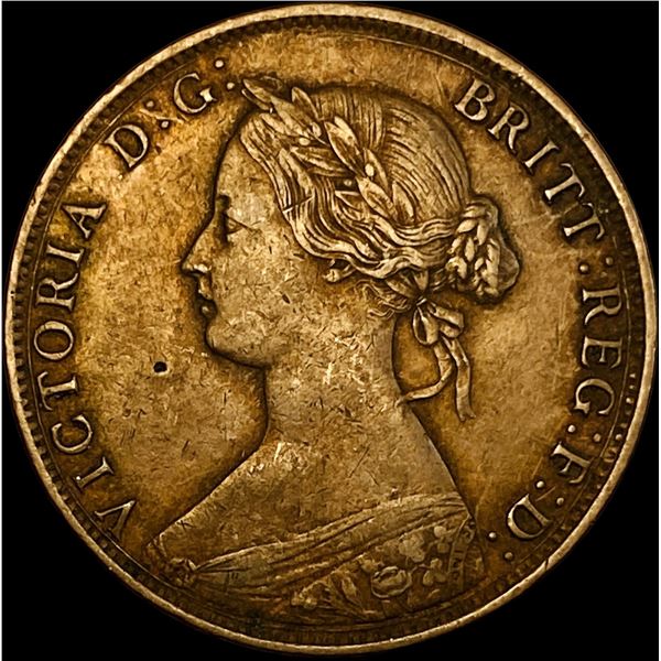 1861 Nova Scotia Bronze One Cent NEARLY UNCIRCULATED