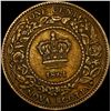 Image 2 : 1861 Nova Scotia Bronze One Cent NEARLY UNCIRCULATED