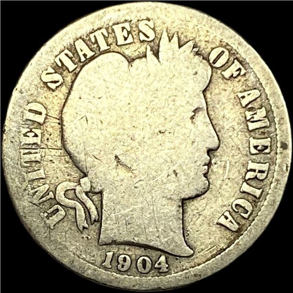 1904-S Silver Barber Dime NICELY CIRCULATED