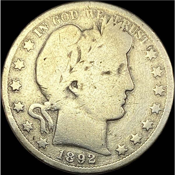1892-O Silver Barber Half Dollar NICELY CIRCULATED