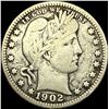 Image 1 : 1902 Barber Silver Quarter LIGHTLY CIRCULATED