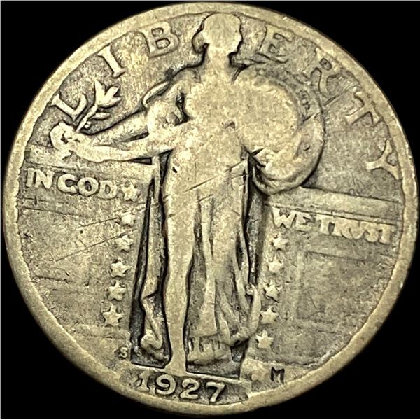 1927-S Silver Standing Liberty Quarter NICELY CIRCULATED