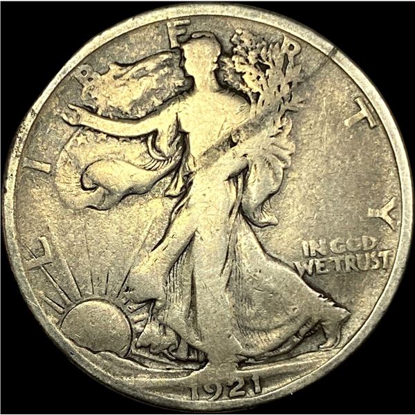 1921-S Silver Walking Liberty Half Dollar NICELY CIRCULATED