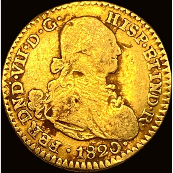 1829-Mo JF Mexico Gold 1 Escudo Ferdinand VII NICELY CIRCULATED