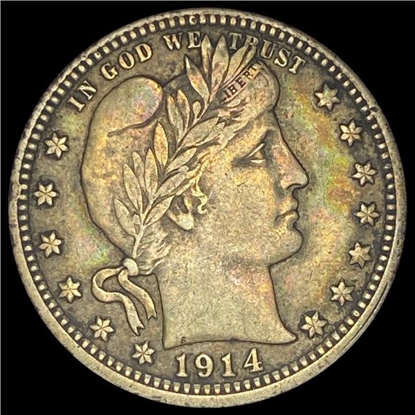 1914 Barber Quarter NEARLY UNCIRCULATED