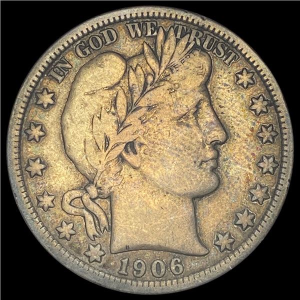 1906-D Silver Barber Half Dollar LIGHTLY CIRCULATED