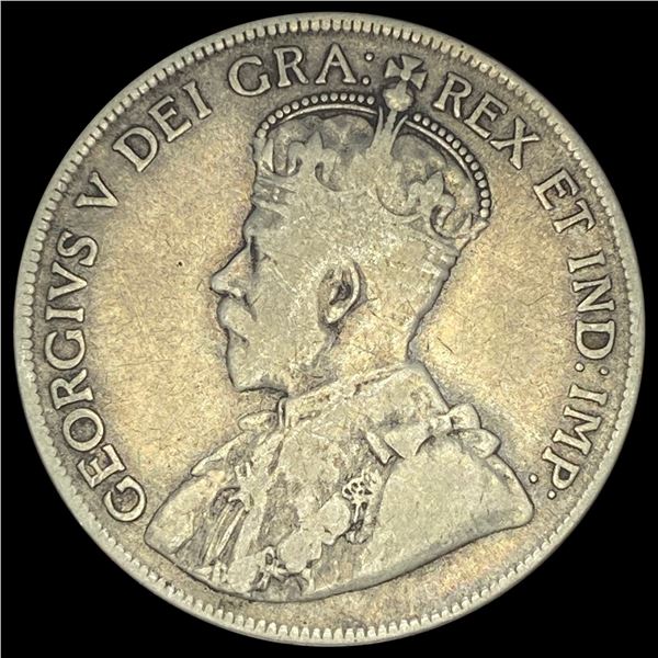1920 Canada Silver 50 Cents LIGHTLY CIRCULATED