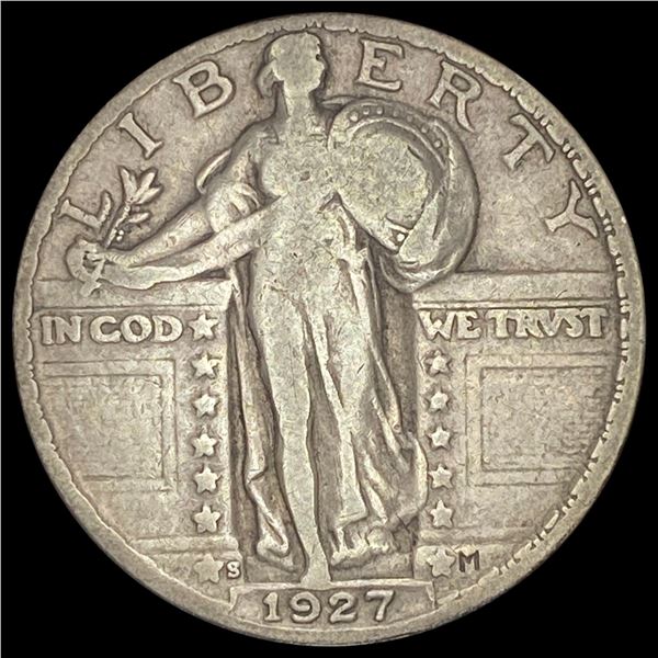1927-S Silver Standing Liberty Quarter LIGHTLY CIRCULATED