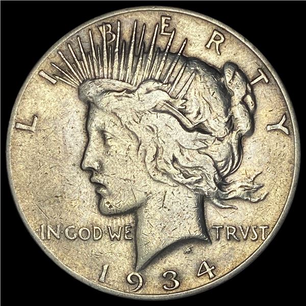 1934-S Silver Peace Dollar NEARLY UNCIRCULATED