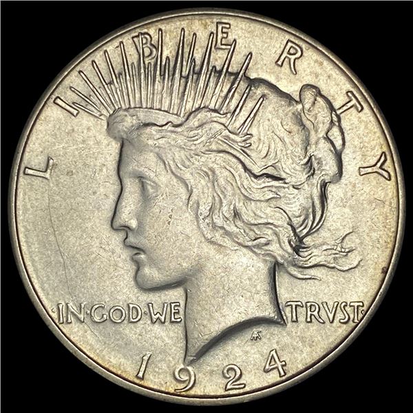 1924-S Silver Peace Dollar CLOSELY UNCIRCULATED