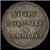 Image 1 : Canadian 1837 Half Penny Token Ships Colonies & Commerce. NEARLY UNCIRCULATED