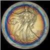 Image 1 : 2010 Toned Silver American Eagle SUPERB GEM BU
