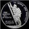 Image 1 : Franklin Mint Fire Service Silver Medal GEM BU