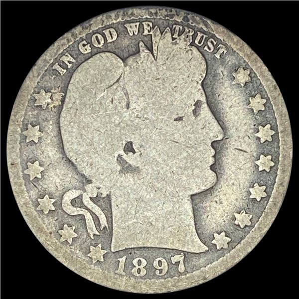 1897-O Silver Barber Quarter NICELY CIRCULATED