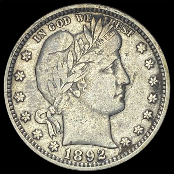 1892-O Silver Barber Quarter LIGHTLY CIRCULATED