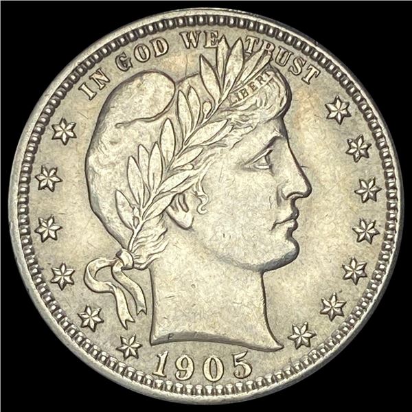 1905-S Silver Barber Quarter CLOSELY UNCIRCULATED