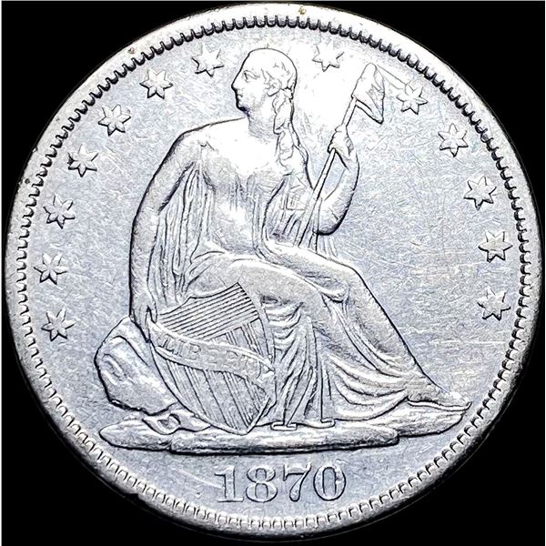 1870-S Silver Half Dollar NEARLY UNCIRCULATED