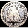 Image 1 : 1877-CC Silver Seated Liberty Dime NICELY CIRCULATED