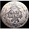 Image 2 : 1877-CC Silver Seated Liberty Dime NICELY CIRCULATED