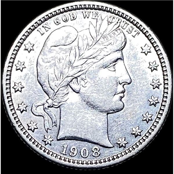 1908-D Silver Barber Quarter CLOSELY UNCIRCULATED