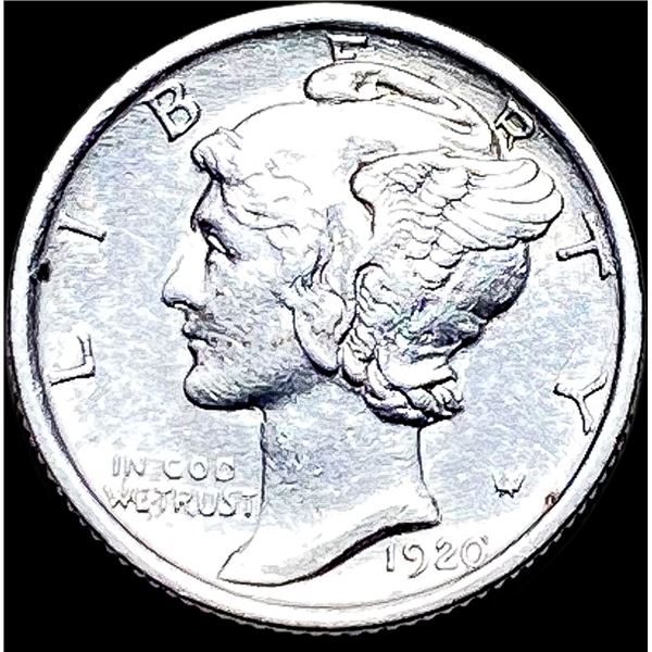 1920 Silver Mercury Dime CLOSELY UNCIRCULATED
