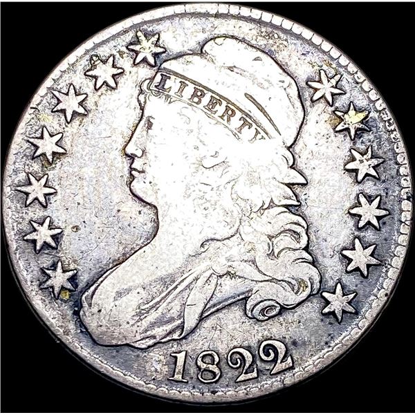 1822 Capped Bust Half Dollar LIGHTLY CIRCULATED