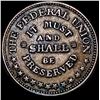 Image 2 : This is a Civil War token "Army and Navy" type circa 1863. NEARLY UNCIRCULATED
