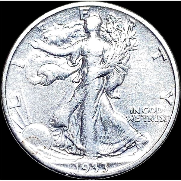 1933-S Silver Walking Liberty Half Dollar NEARLY UNCIRCULATED