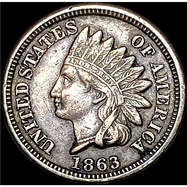 1863 Copper-Nickel Indian Head Cent NEARLY UNCIRCULATED