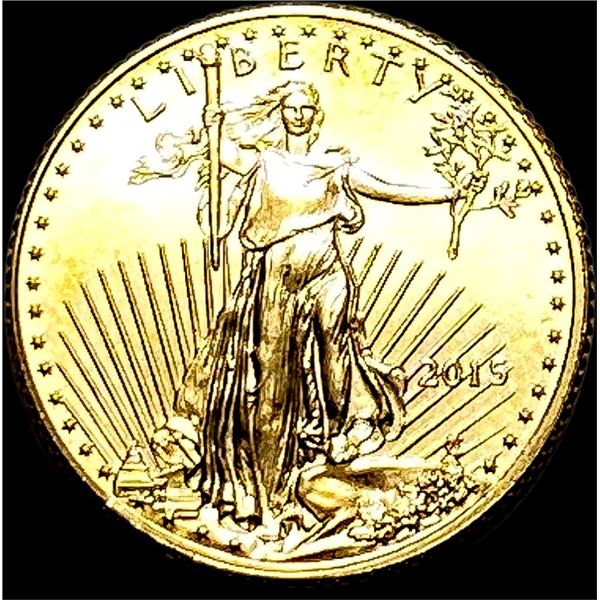 2015 1/10 oz Gold American Eagle $5 SUPERB GEM BU