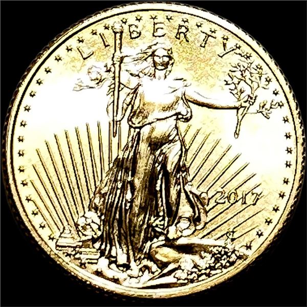 2017 1/10 oz Gold American Eagle $5 SUPERB GEM BU