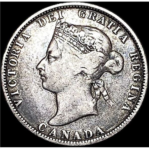 1874 Canada Silver 25 Cents LIGHTLY CIRCULATED