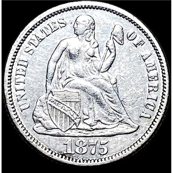 1875 Seated Liberty Dime CLOSELY UNCIRCULATED